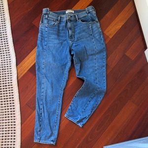 Center seam super skinny ankle high-rise Jeans